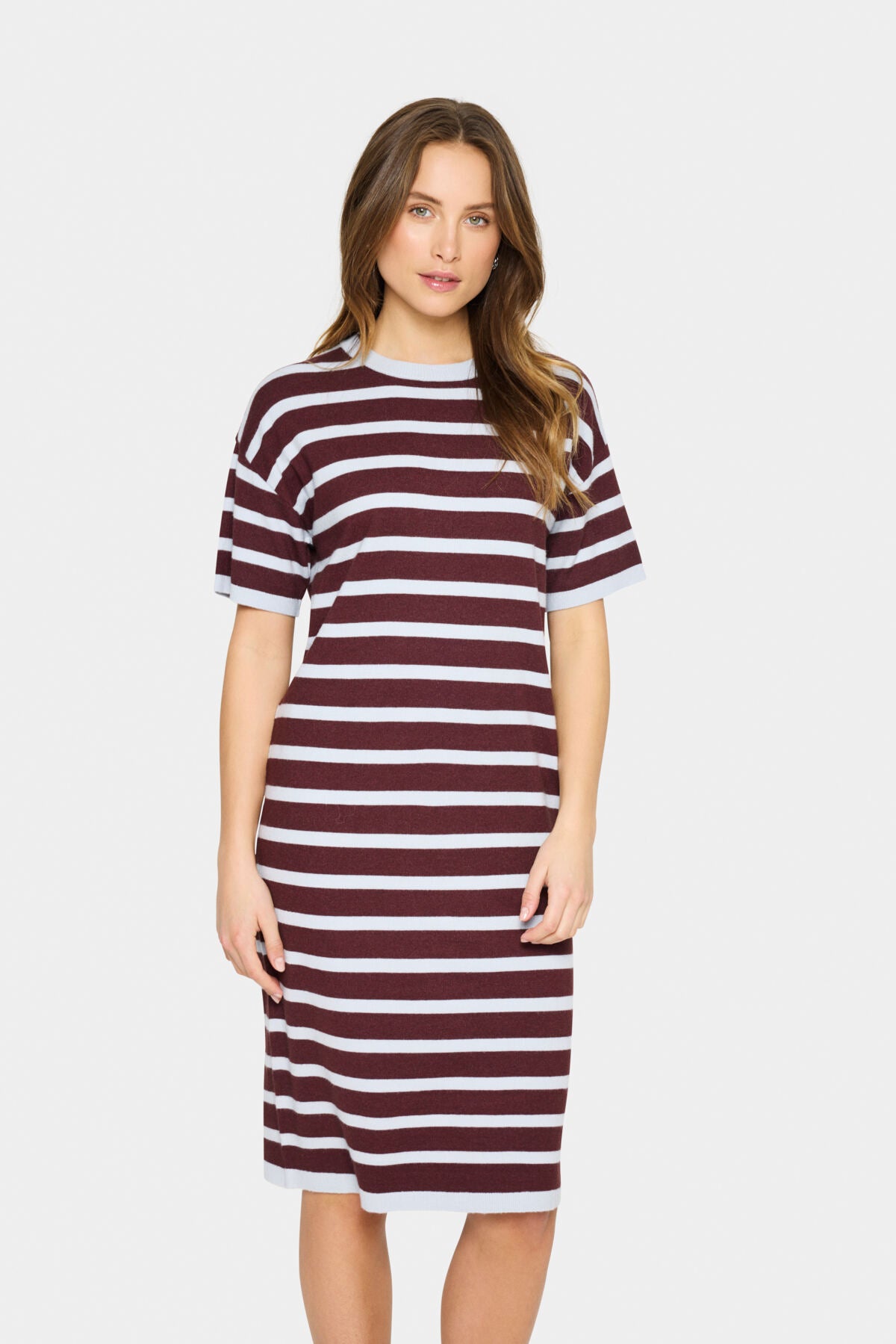LikamSZ Striped Dress Chocolate Gray Dawn Stripe - 30514204