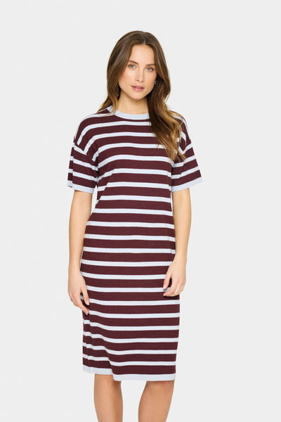LikamSZ Striped Dress Chocolate Gray Dawn Stripe - 30514204 Thumbnail