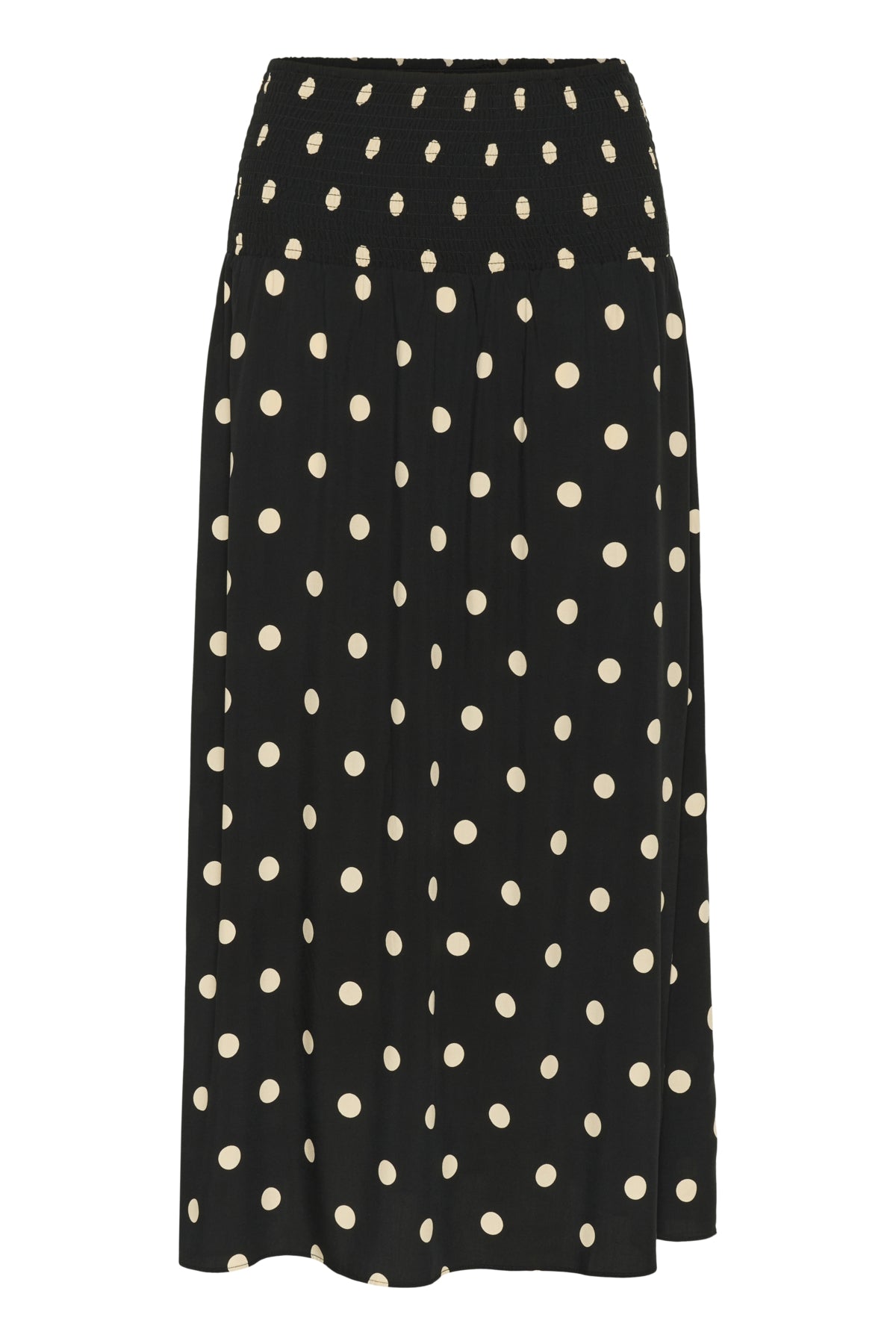 GislaSZ Maxi Skirt Black Creme Brulee Big Dot - 30514246