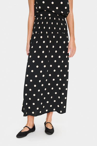 GislaSZ Maxi Skirt Black Creme Brulee Big Dot - 30514246 Thumbnail