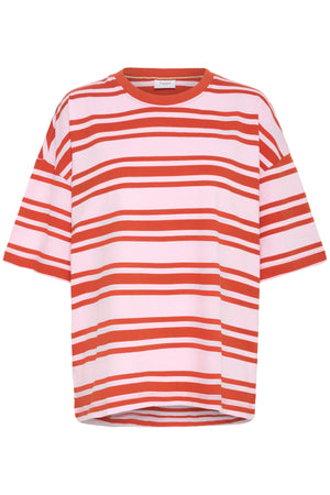 HalliaSZ T-Shirt Pink Poinciana Stripe - 30514250