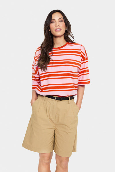 HalliaSZ T-Shirt Pink Poinciana Stripe - 30514250 Thumbnail