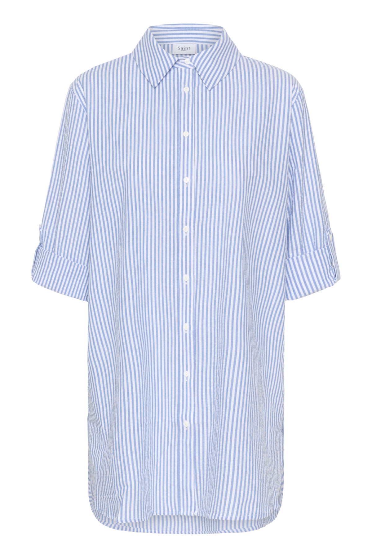 HaddaSZ Tunic Chambray Blue White Stripe - 30514254