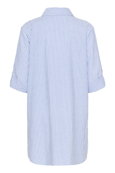 HaddaSZ Tunic Chambray Blue White Stripe - 30514254 Thumbnail