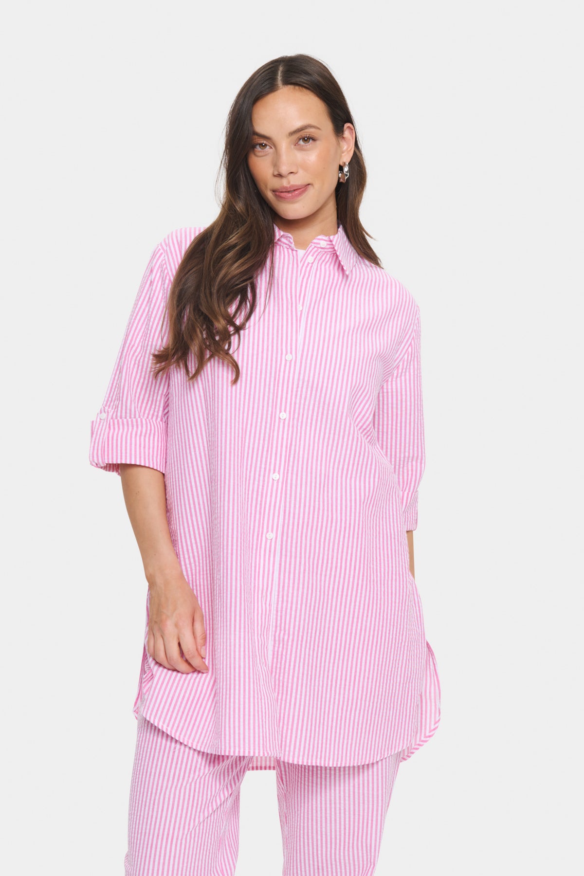 HaddaSZ Tunic Fandango Pink White Stripe - 30514254