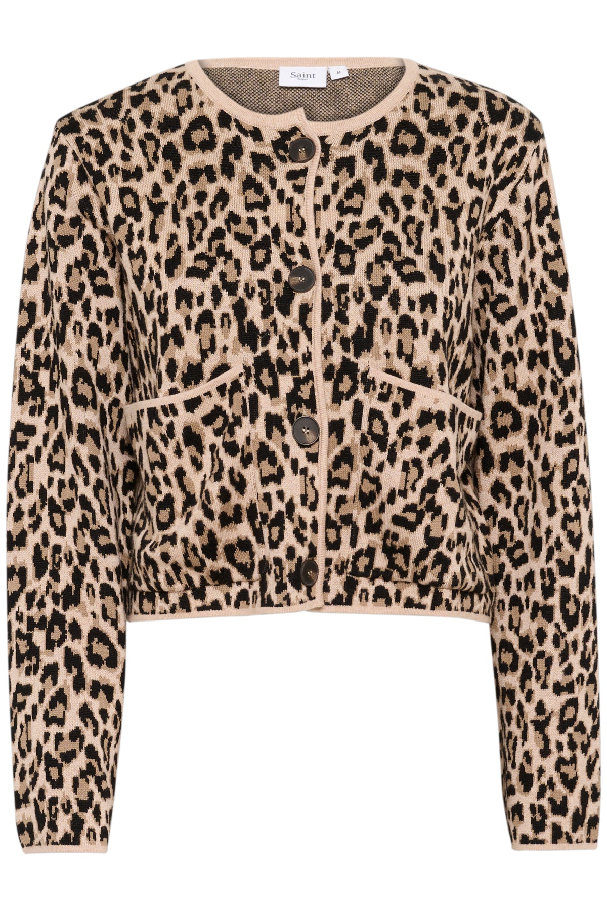 LydiaSZ Cardigan Black Leopard Jacquard - 30514255