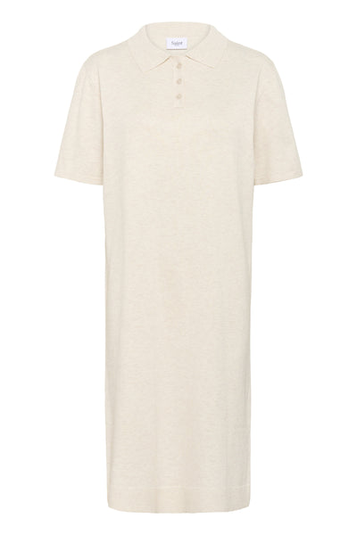 MilaSZ Polo SS Dress Fog Melange - 30514319 Thumbnail