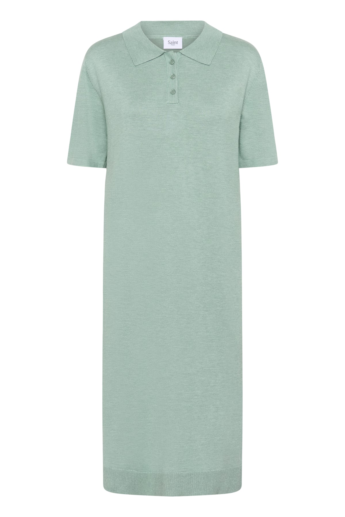MilaSZ Polo SS Dress Blue Surf Melange - 30514319