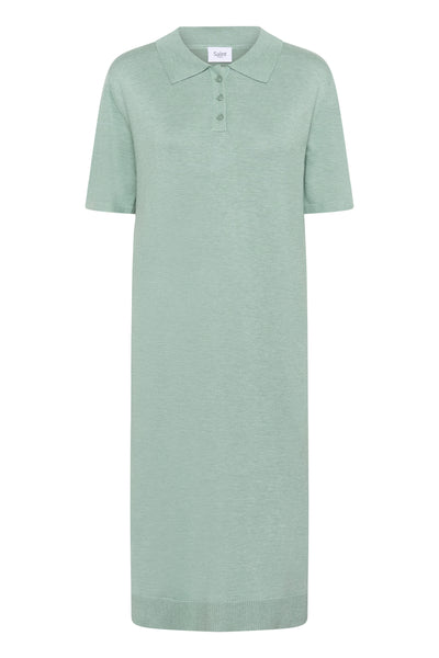MilaSZ Polo SS Dress Blue Surf Melange - 30514319 Thumbnail