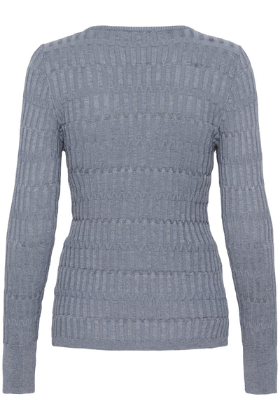 MelgaSZ Pullover Mist Grey Melange - 30514390 Thumbnail