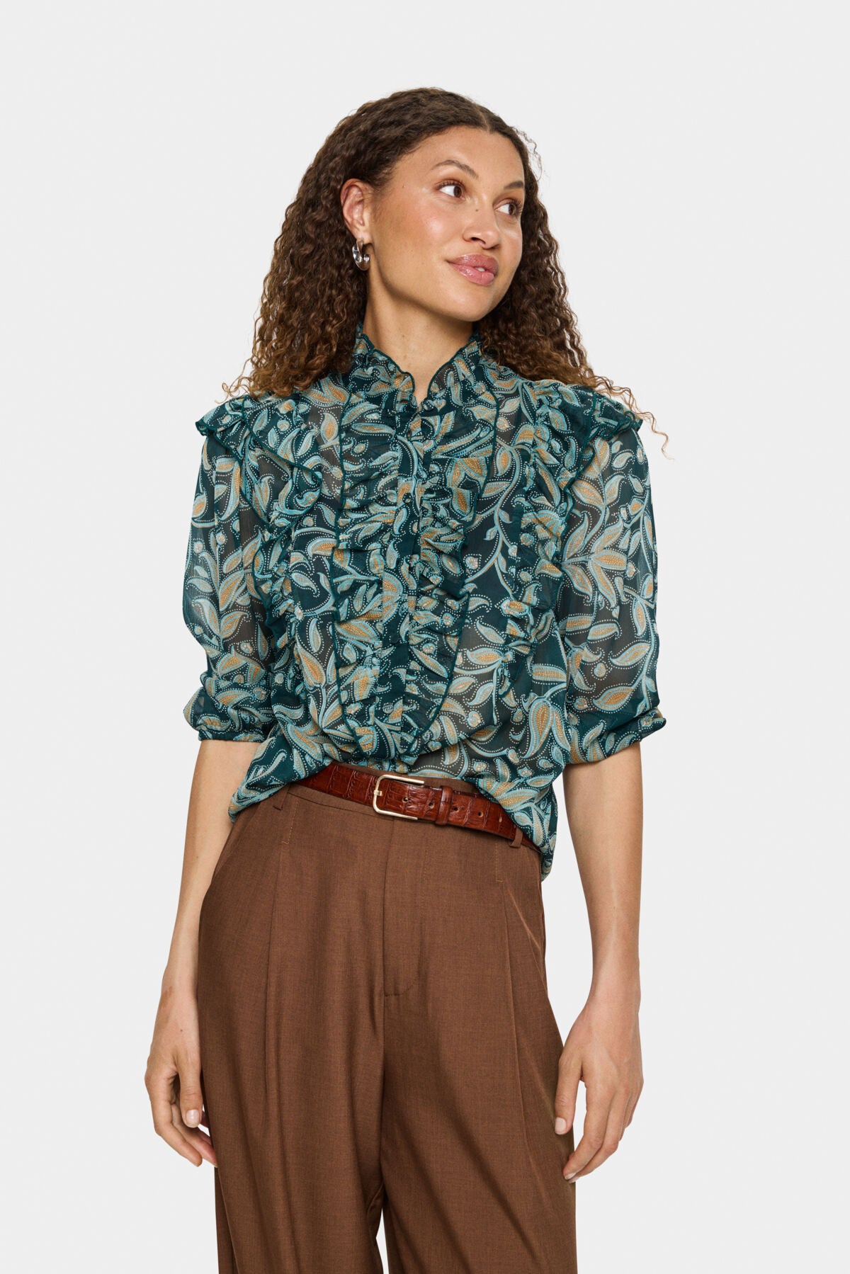 MaxineSZ Blouse Pine Autumn Floral - 30514412