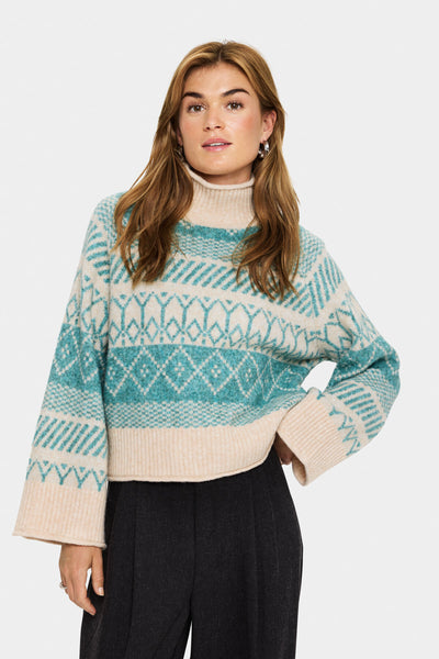 MichaSZ Rollneck Aqua Haze Melange - 30514422 Thumbnail