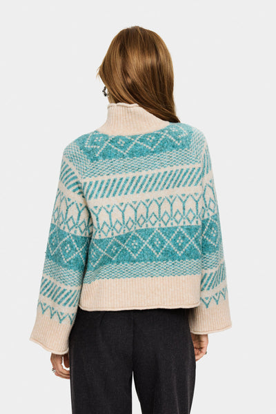 MichaSZ Rollneck Aqua Haze Melange - 30514422 Thumbnail