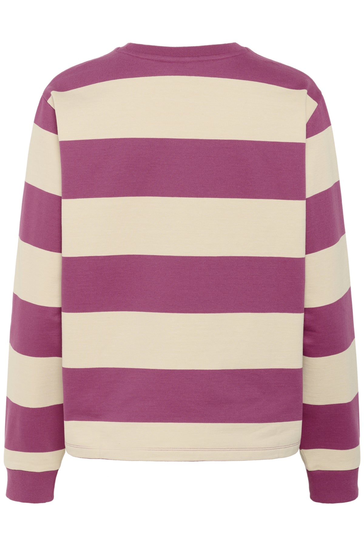 MajsaSZ Sweatshirt Red Violet Beige Block Stripe - 30514451