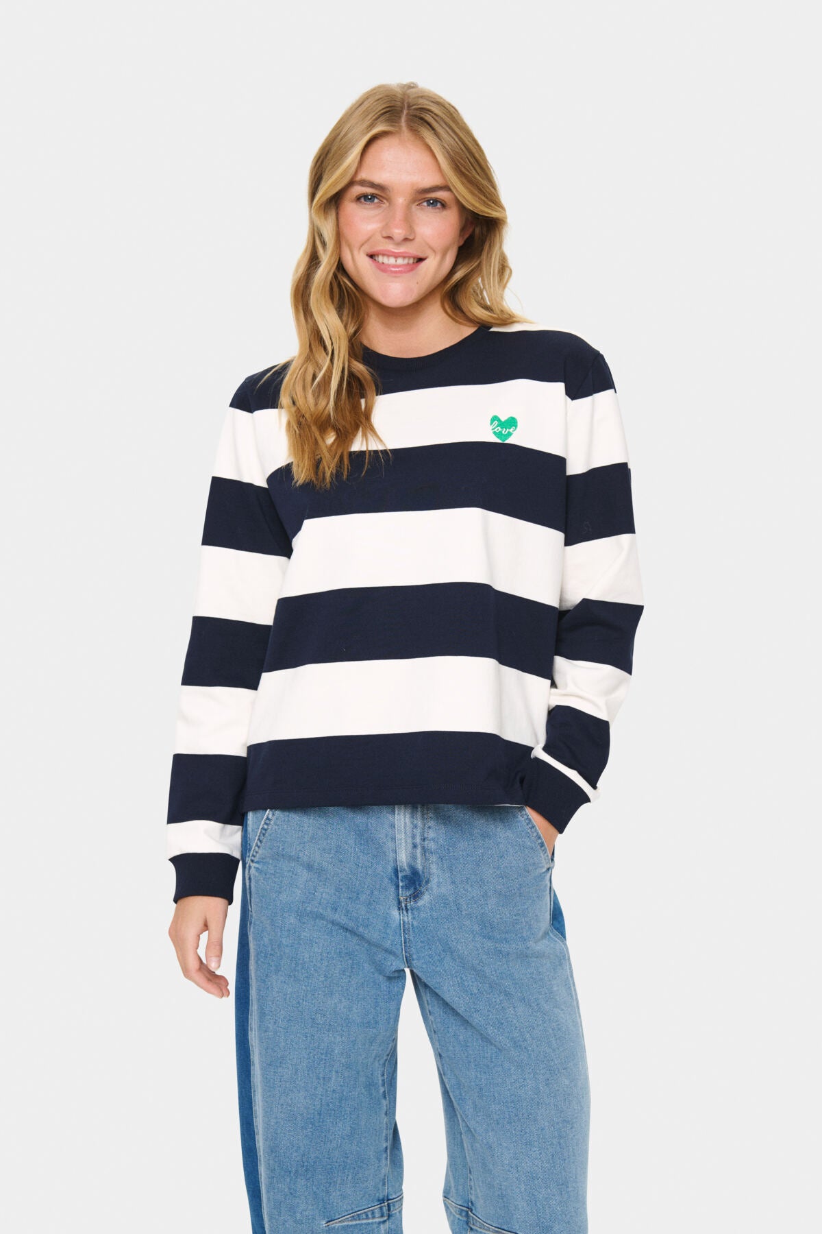 MajsaSZ Sweatshirt Nightsky Ice Block Stripe - 30514451