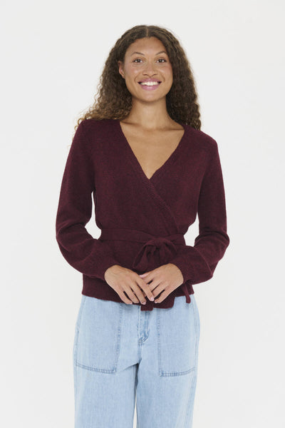MaleenSZ Wrap Cardigan FUDGE - 30514454 Thumbnail