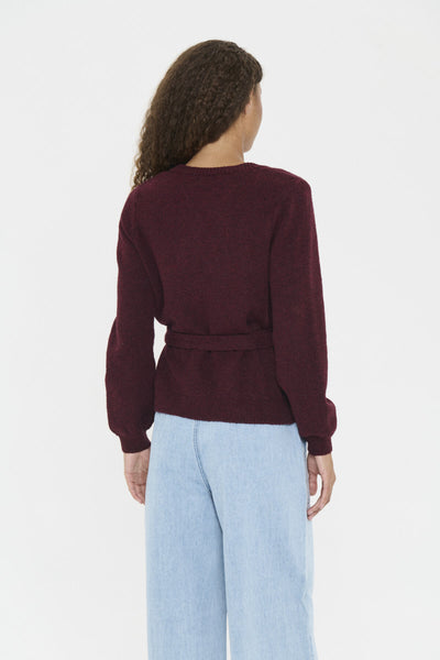 MaleenSZ Wrap Cardigan FUDGE - 30514454 Thumbnail