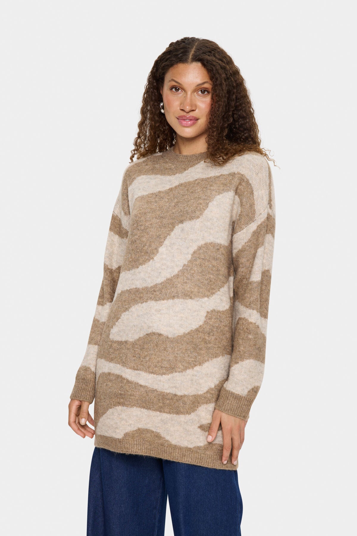 MallieSZ Pullover Dress Tigers Eye - 30514459