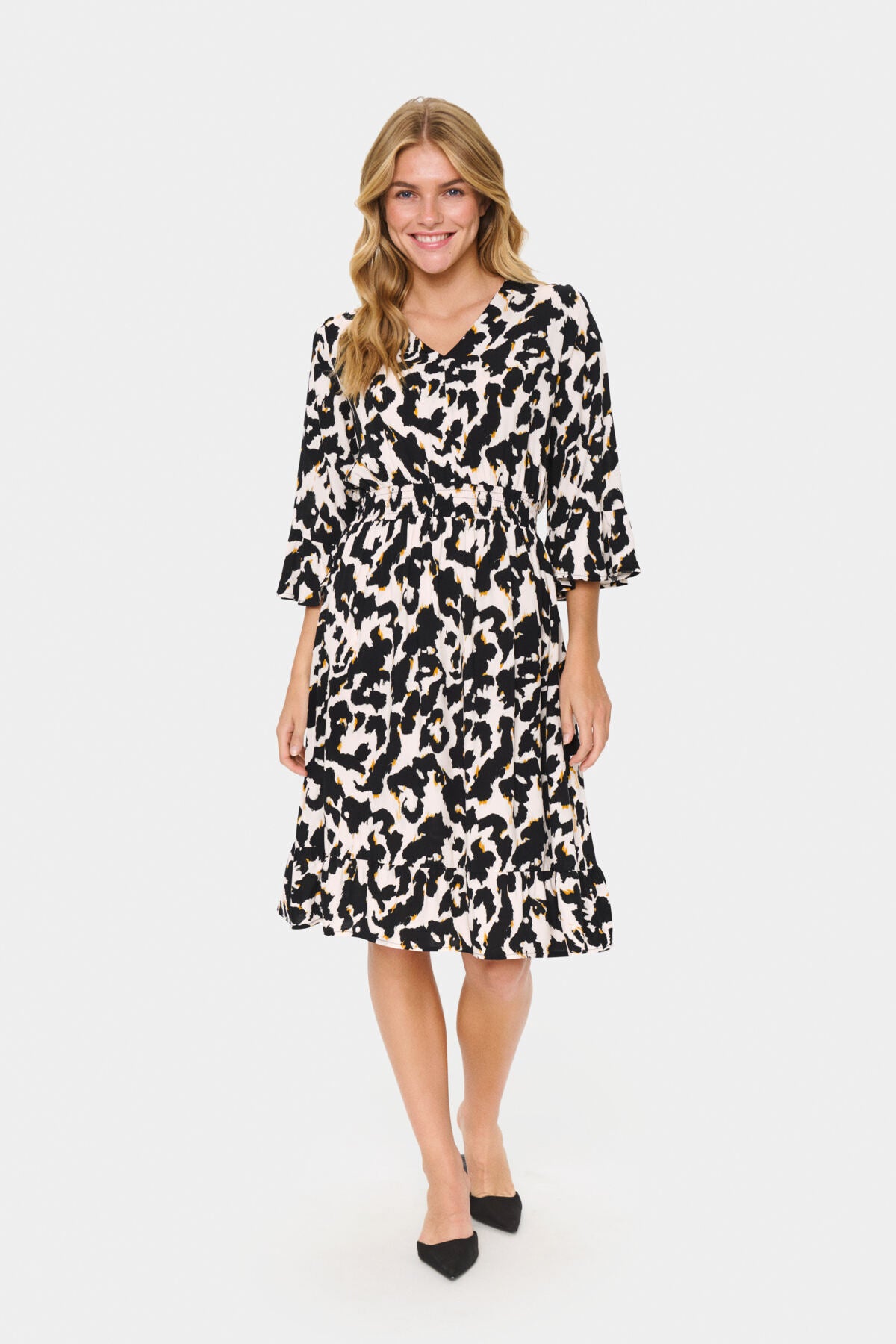 MarcaSZ Long Dress Orchid Painted Leopard - 30514463
