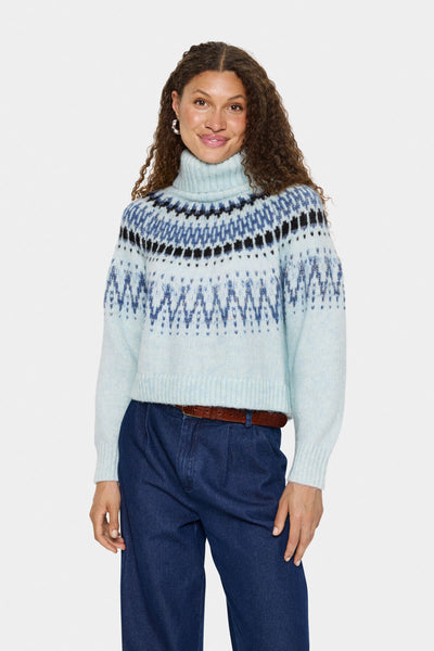 MegnaSZ Rollneck Pullover Starlight Blue Melange - 30514467 Thumbnail