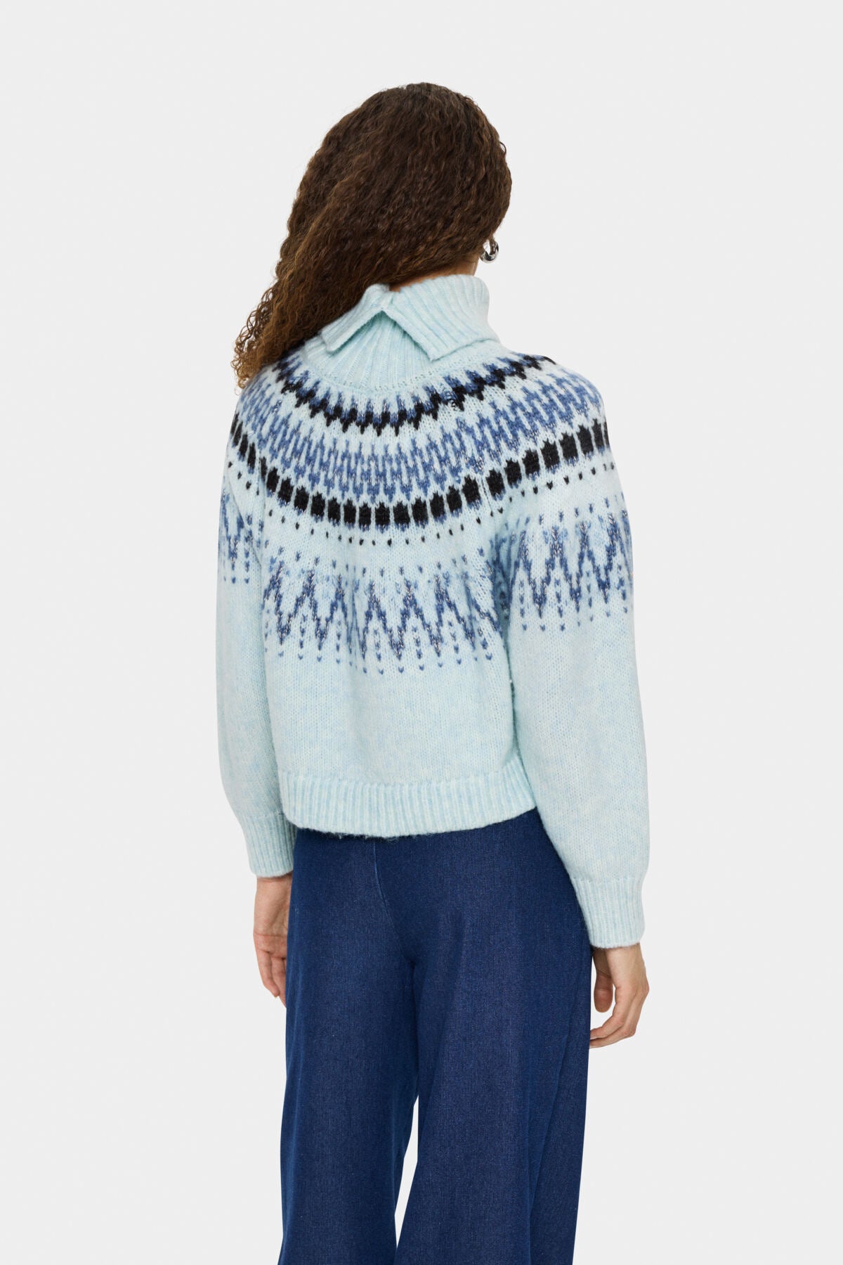 MegnaSZ Rollneck Pullover Starlight Blue Melange - 30514467