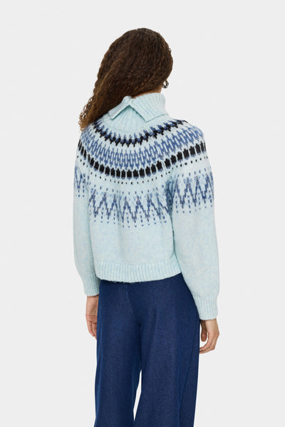 MegnaSZ Rollneck Pullover Starlight Blue Melange - 30514467 Thumbnail