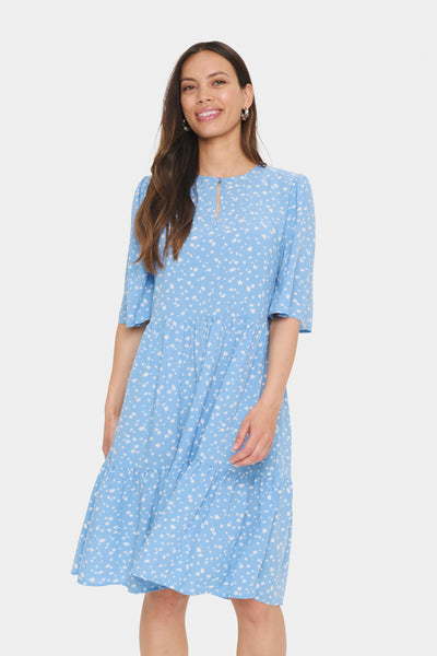 EdaSZ Mid Sleeve Dress Allure Ice Small Blooms - 30514531 Thumbnail