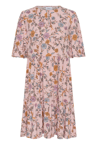 EdaSZ Mid Sleeve Dress Pink Nectar Romantic Flowers - 30514531 Thumbnail