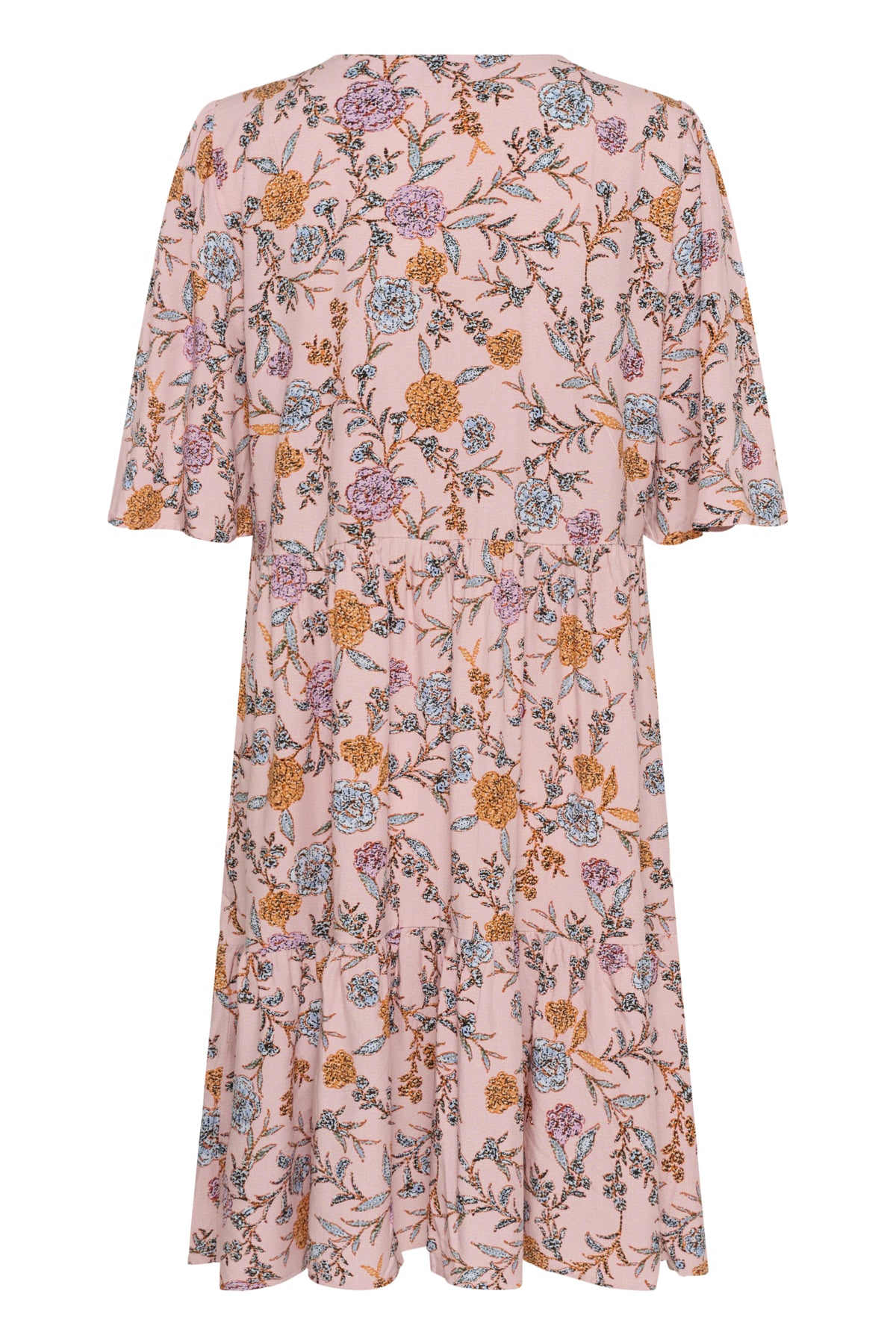 EdaSZ Mid Sleeve Dress Pink Nectar Romantic Flowers - 30514531