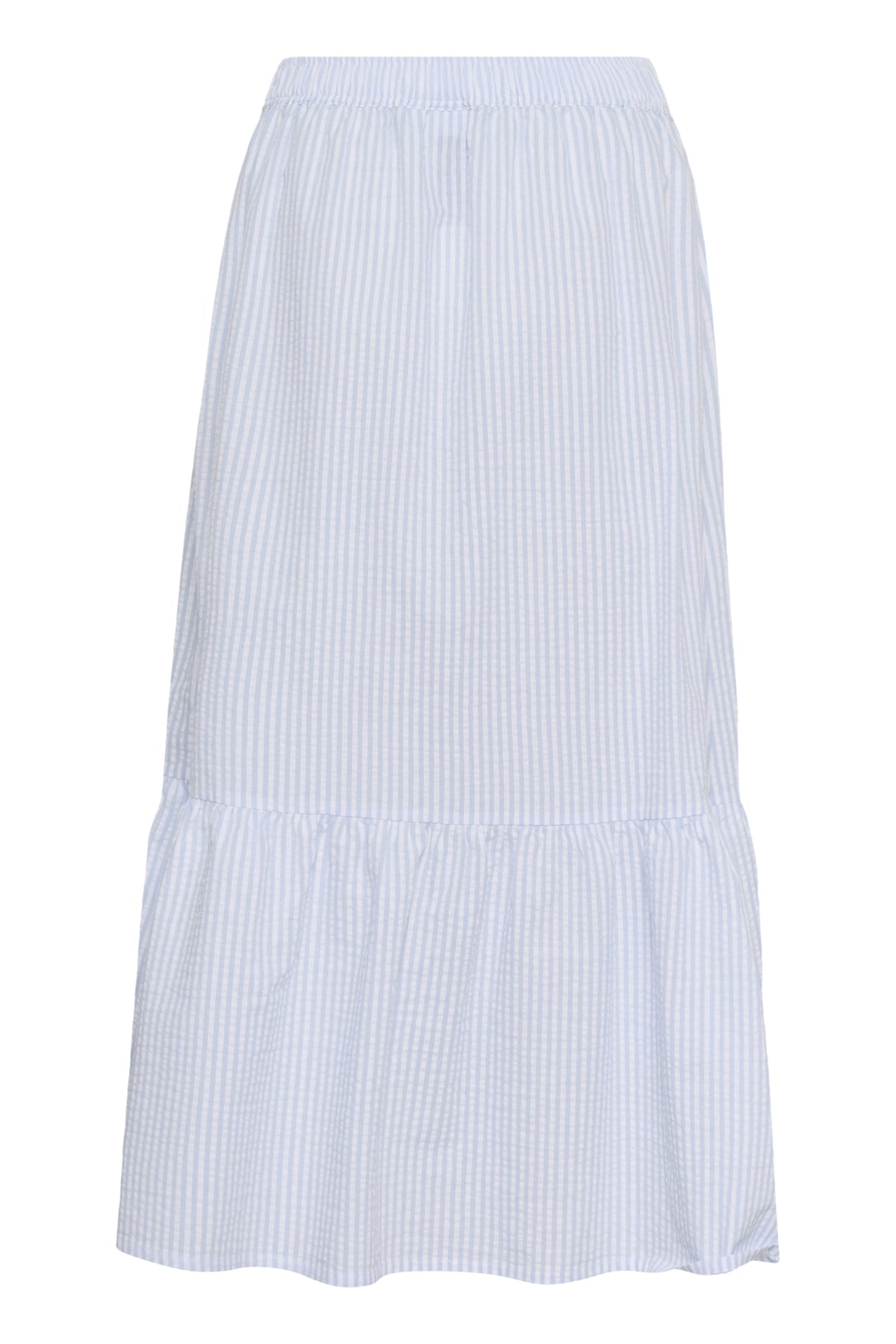 ElmikoSZ Maxi Skirt Chambray Blue White Stripe - 30514533
