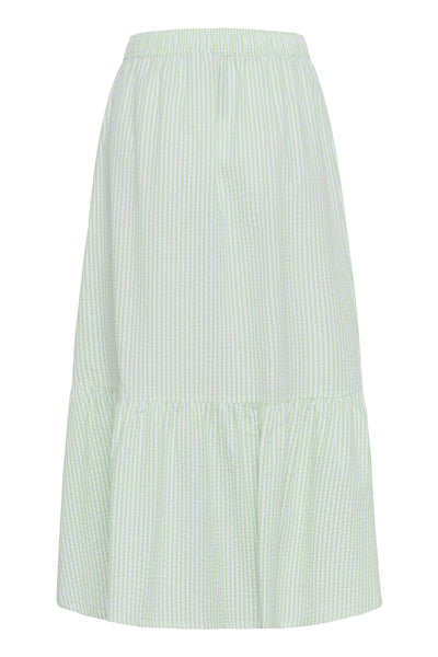 ElmikoSZ Maxi Skirt Pistachio Green White Stripe - 30514533 Thumbnail