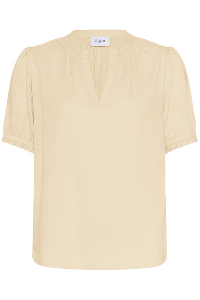 BrittaSZ SS Blouse Creme - 30514534 Thumbnail