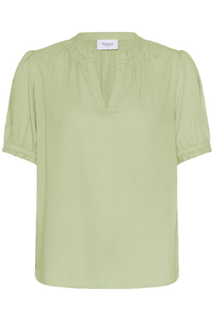 BrittaSZ SS Blouse Smoke Green - 30514534