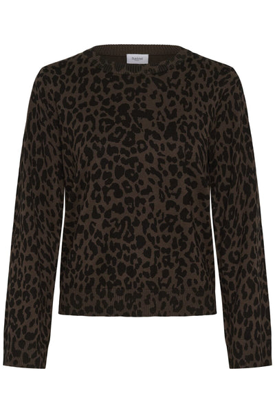 ZhilaSZ Flared Pullover Chocolate Brown Leopard - 30514829 Thumbnail
