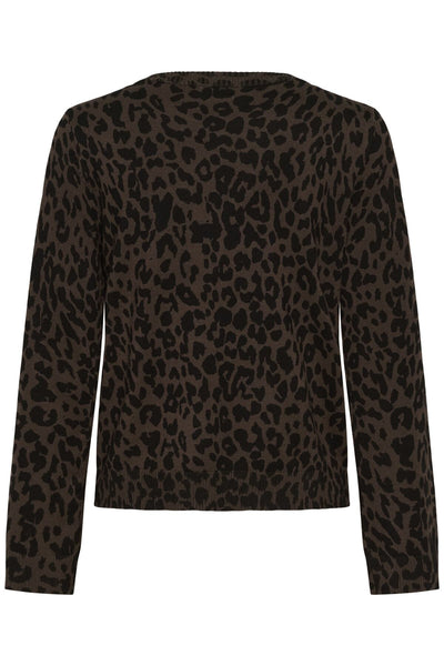 ZhilaSZ Flared Pullover Chocolate Brown Leopard - 30514829 Thumbnail