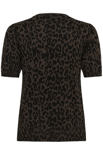 ZhilaSZ SS Pullover Chocolate Brown Leopard - 30514831 Thumbnail