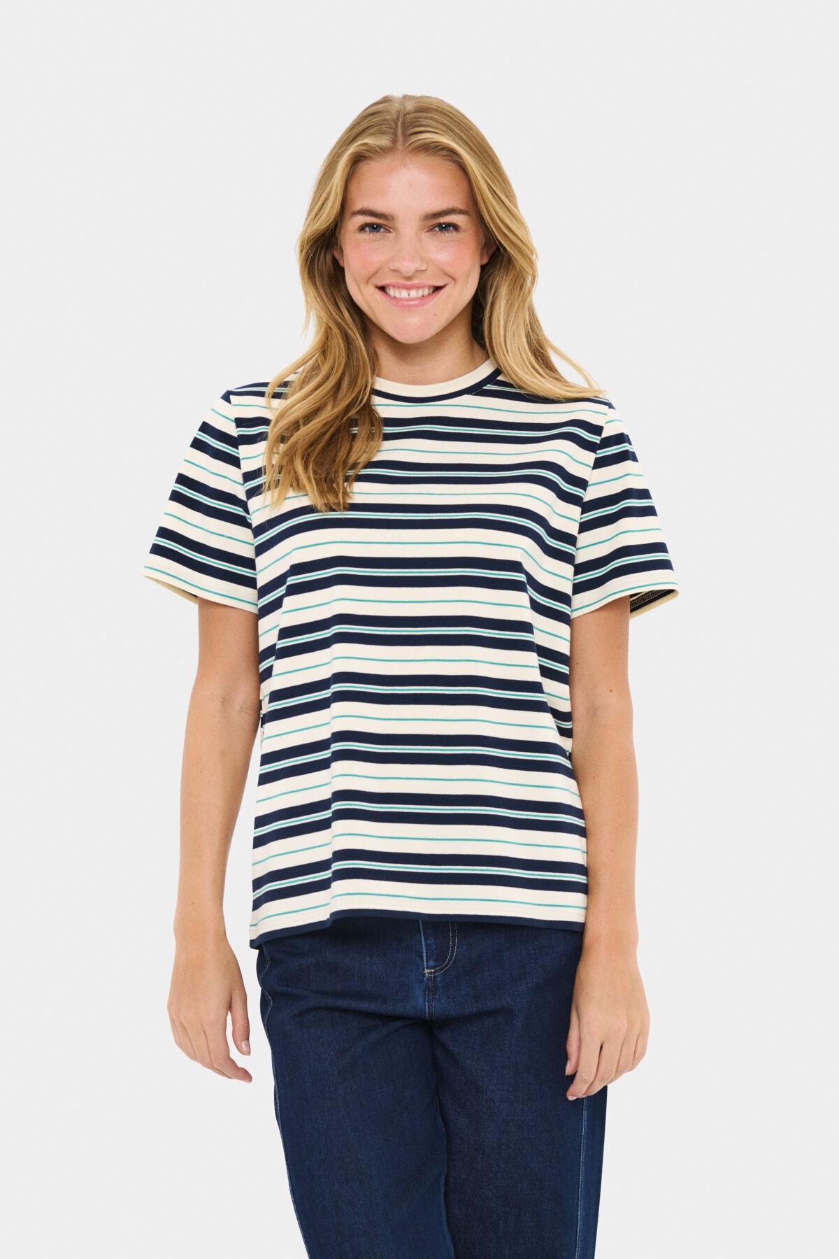 MherSZ T-Shirt Navy Multi Stripe - 30514835