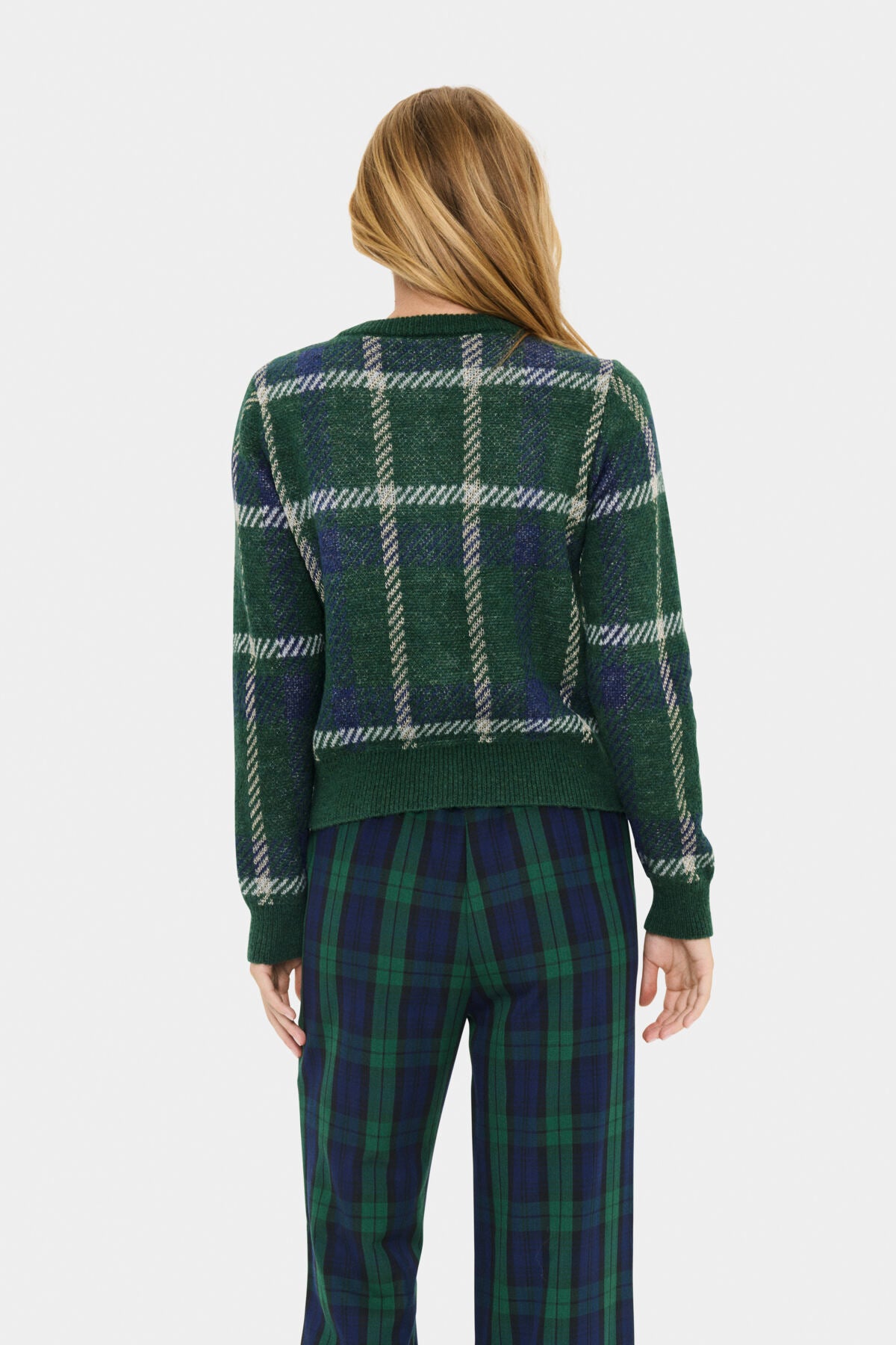 MoanaSZ Cardigan Botanical Naval Plaid - 30514862