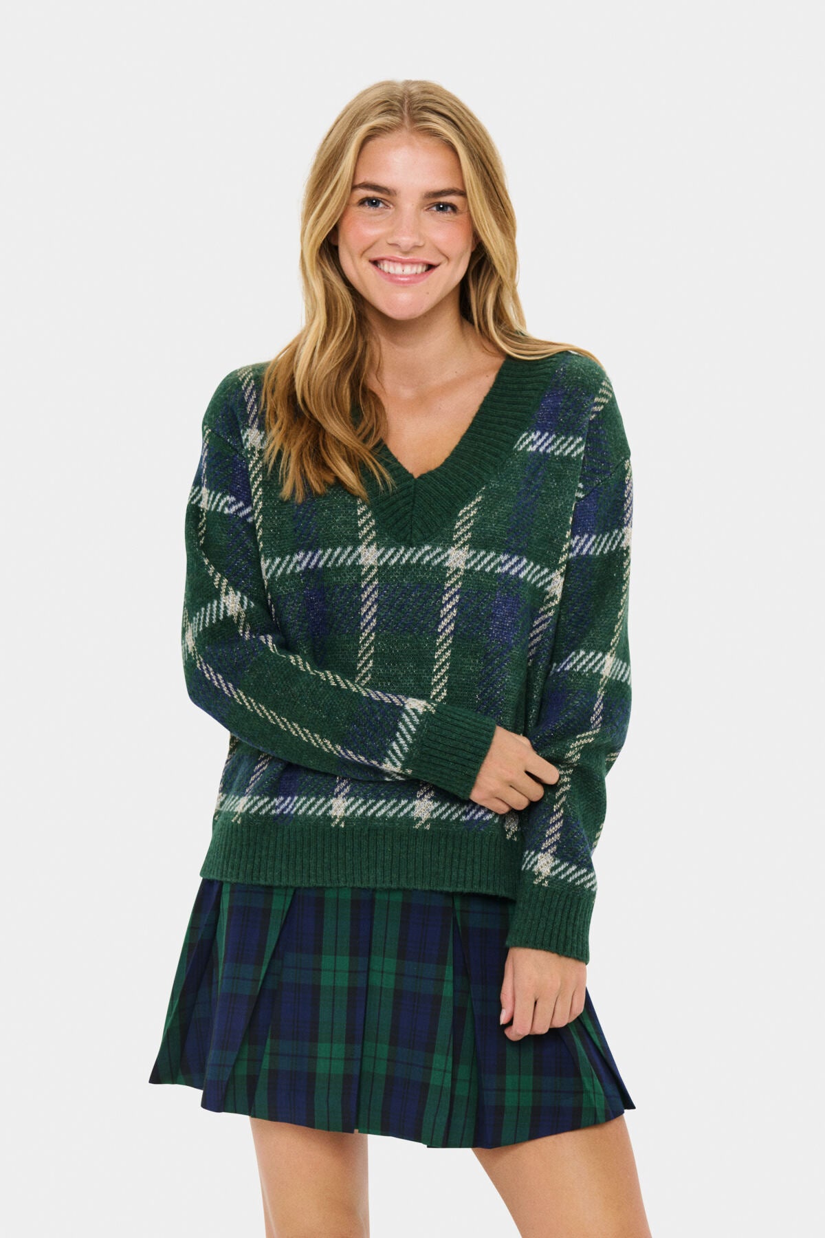 MoanaSZ Pullover Botanical Naval Plaid - 30514863