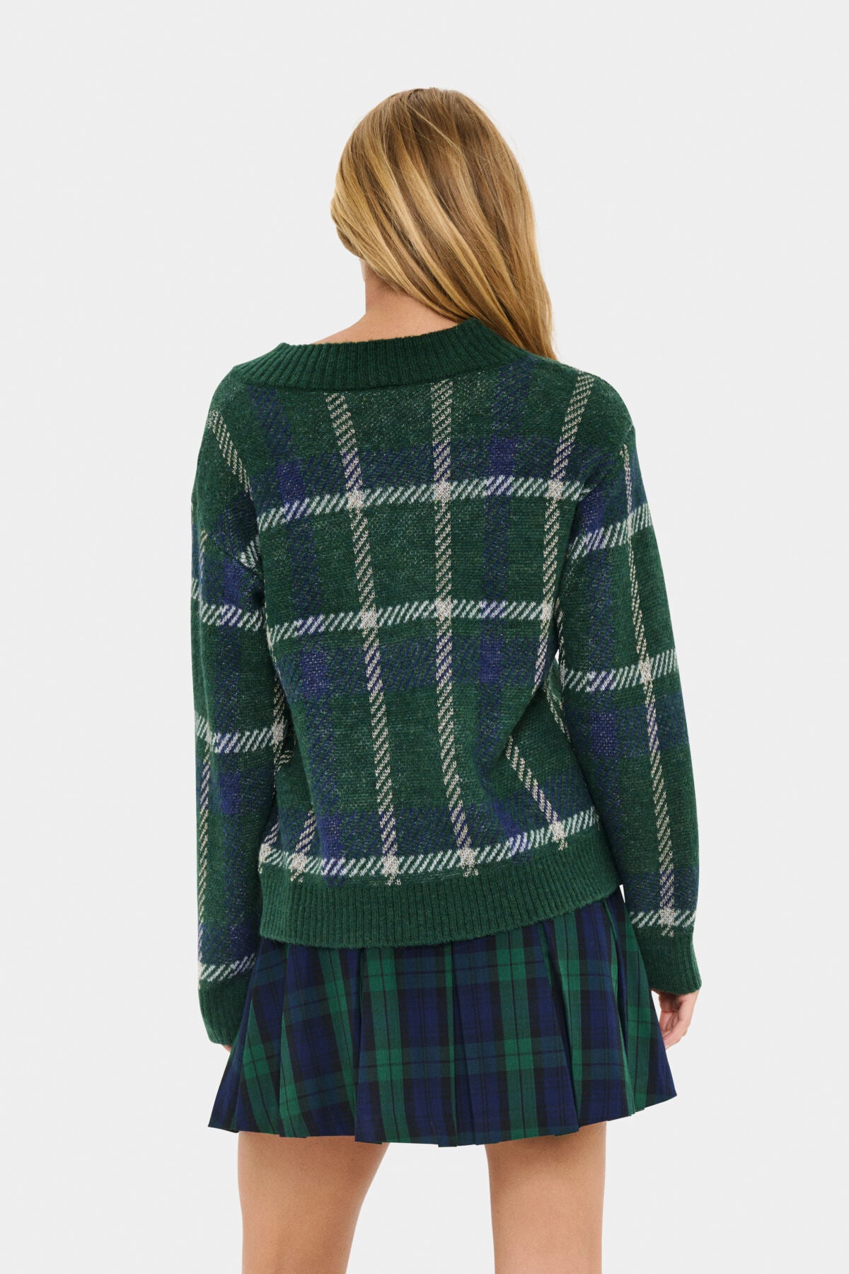 MoanaSZ Pullover Botanical Naval Plaid - 30514863