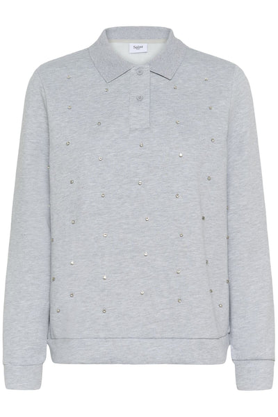 MoneSZ Sweatshirt Gray Morn Melange - 30514864 Thumbnail