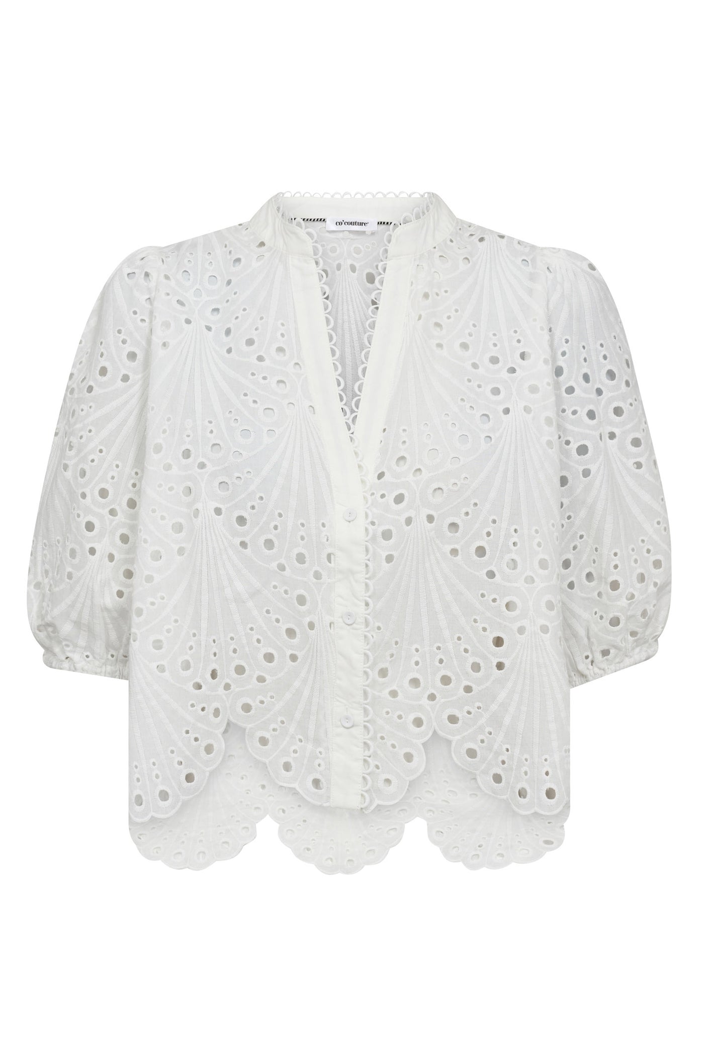 NayaCC Anglaise SS Shirt 4000-White - 35826