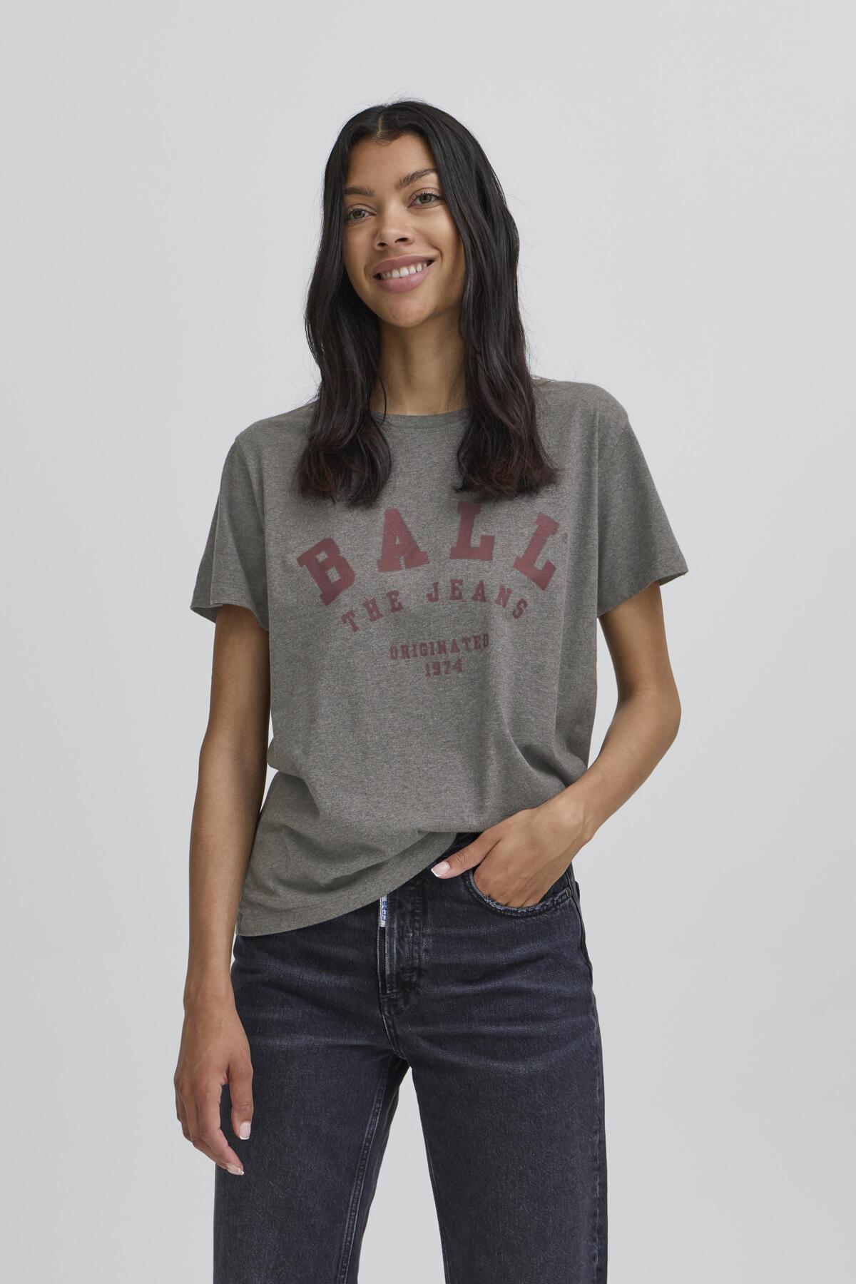 BAMALDINI TSHIRT Dark grey melange - 50405122