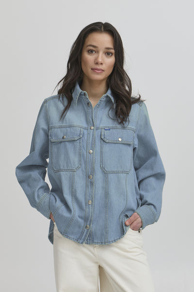 BALEON DENIM SHIRT Light Blue Denim - 50405224 Thumbnail