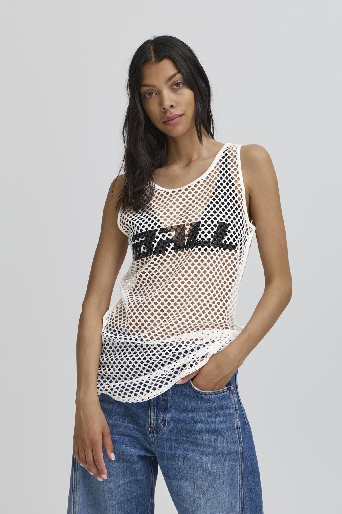 BAVALIENZO MESH TANKTOP Blanc de Blanc - 50405304