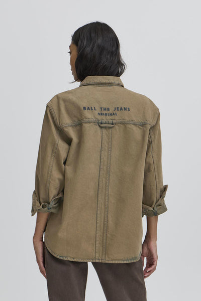 BAPIETRO OZ DENIM SHIRT Petrified Oak - 50405308 Thumbnail