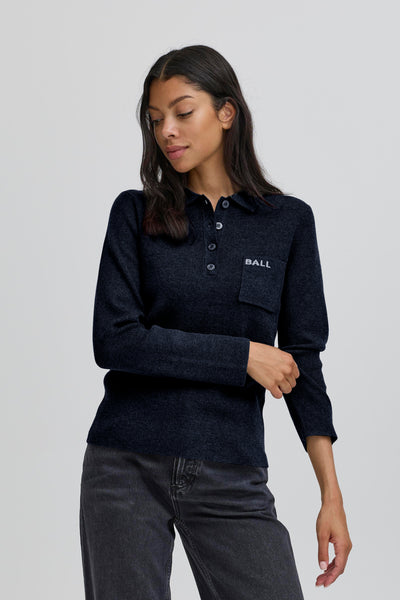 BAMARIETTA KNIT POLO Sky Captain - 50405347 Thumbnail