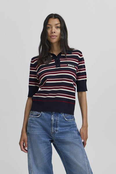 BAMARIETTA KNIT SL POLO Sky Captain - 50405349 Thumbnail