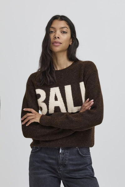 BASTACY RIB LOGO PULLOVER Coffee Bean - 50405353 Thumbnail