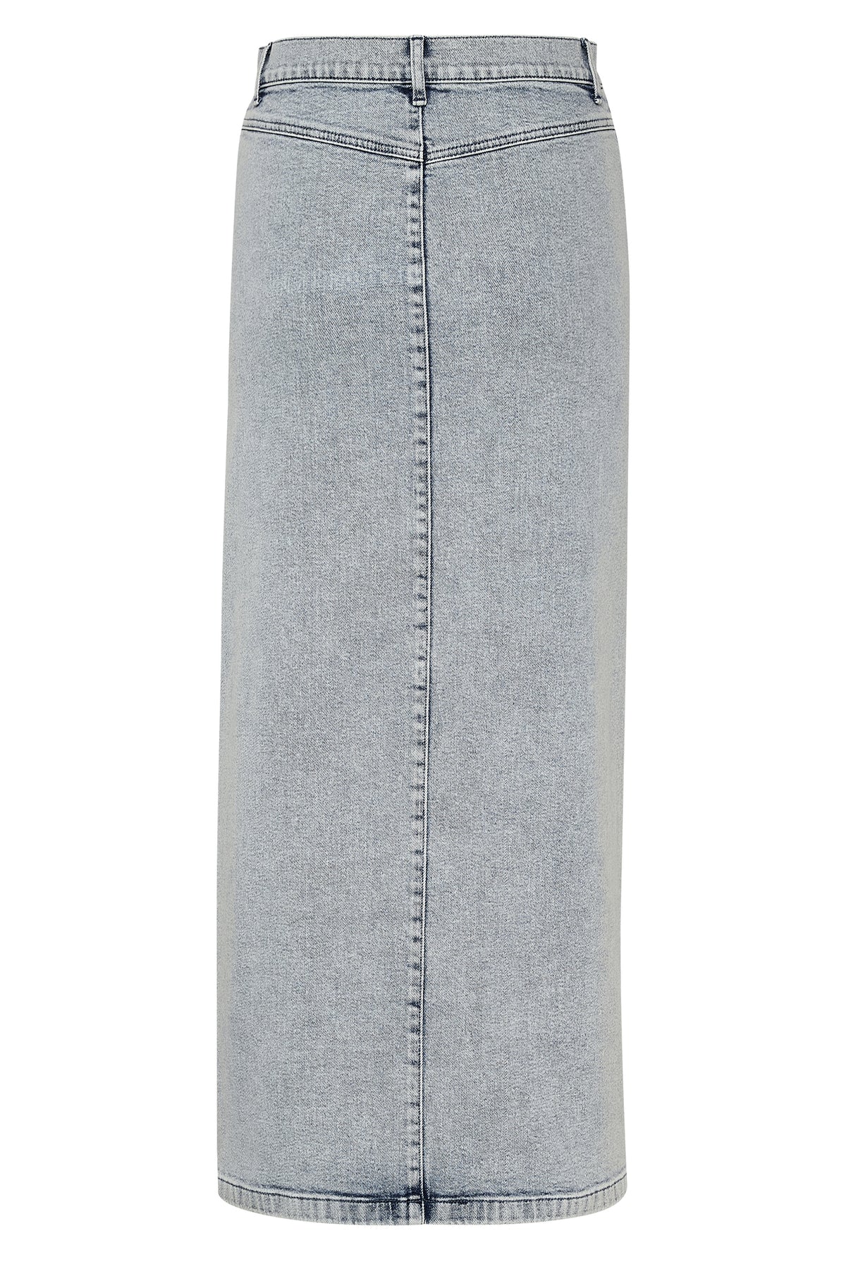 SiwGZ HW long skirt Light blue washed - 10908501